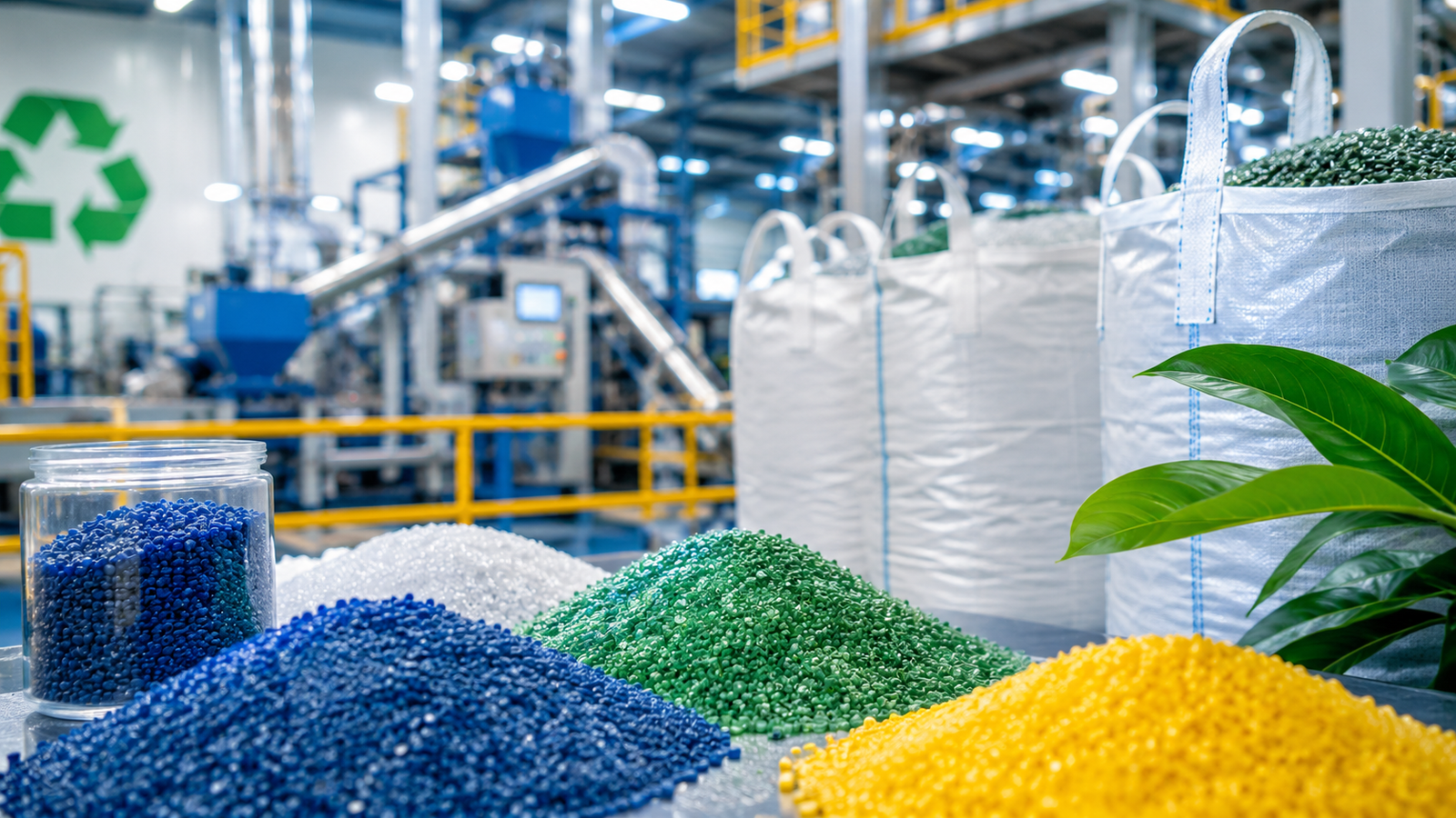 Grânulos plásticos e operação industrial da MAXPLAS
